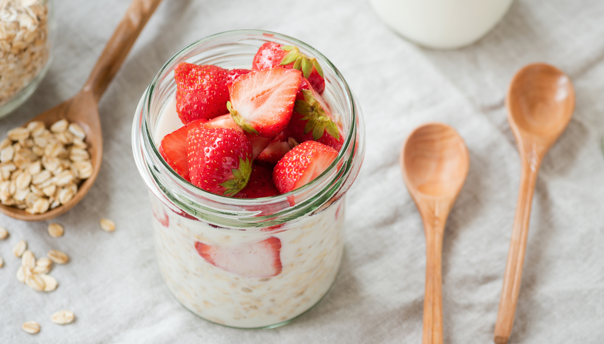 Strawberry cheesecake overnight