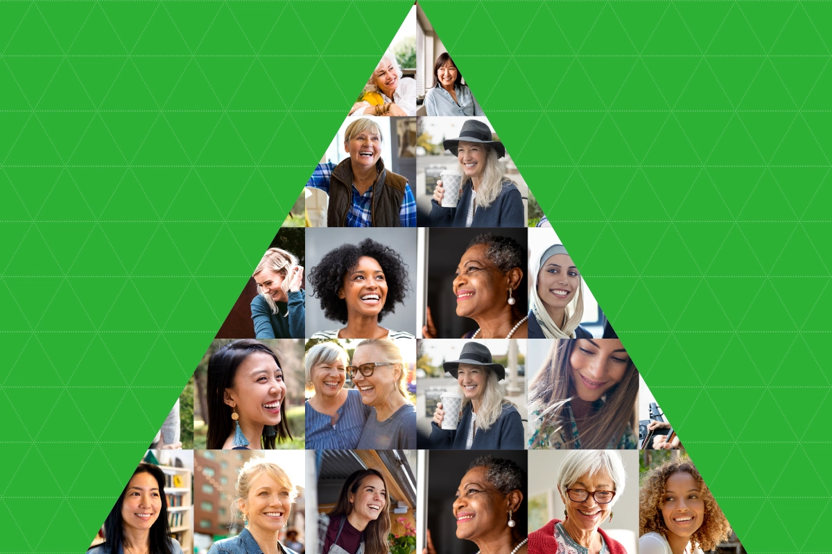 A collage of woman of different backgrounds and diversities