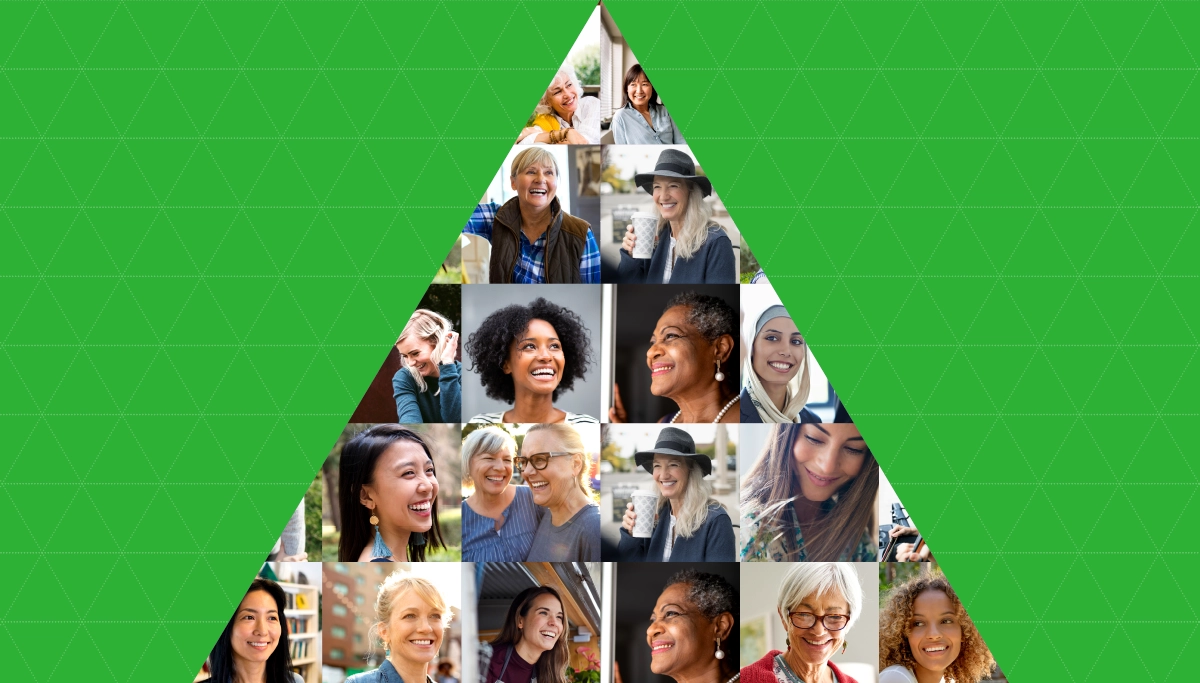 A collage of woman of different backgrounds and diversities